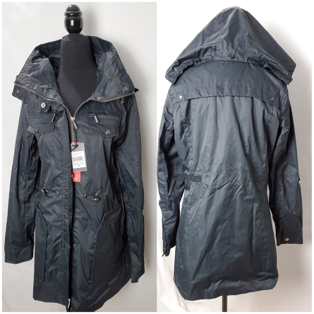 Women's hooded twill jacket